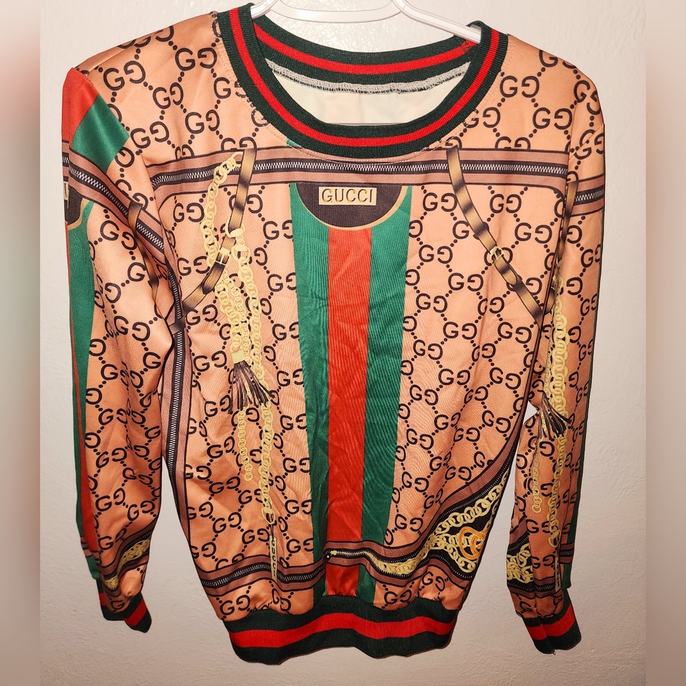 Maximalist Equestrian Monogram Sweatshirt Print Pullover (NOT AUTHENTIC)